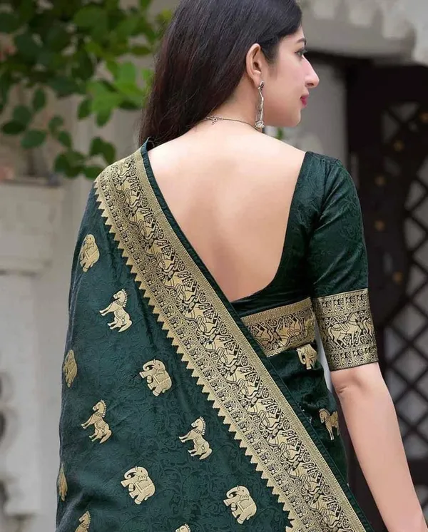 Green_Embellished_Banarasi_Jacquard_Saree_(Green)
